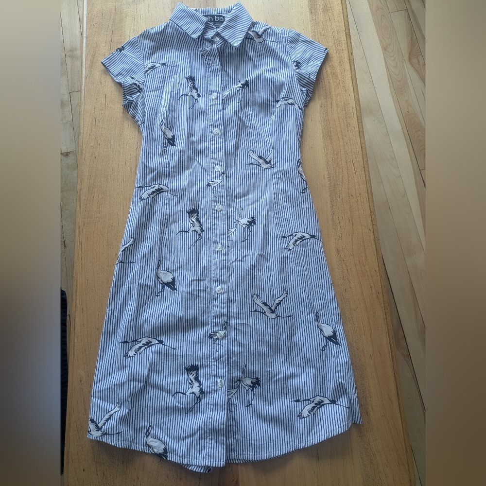 100% cotton fitted shirt dress made in Canada
